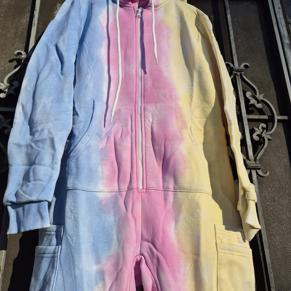 Colorful Tie-Dye Hooded Onesie - Picture 4 of 7